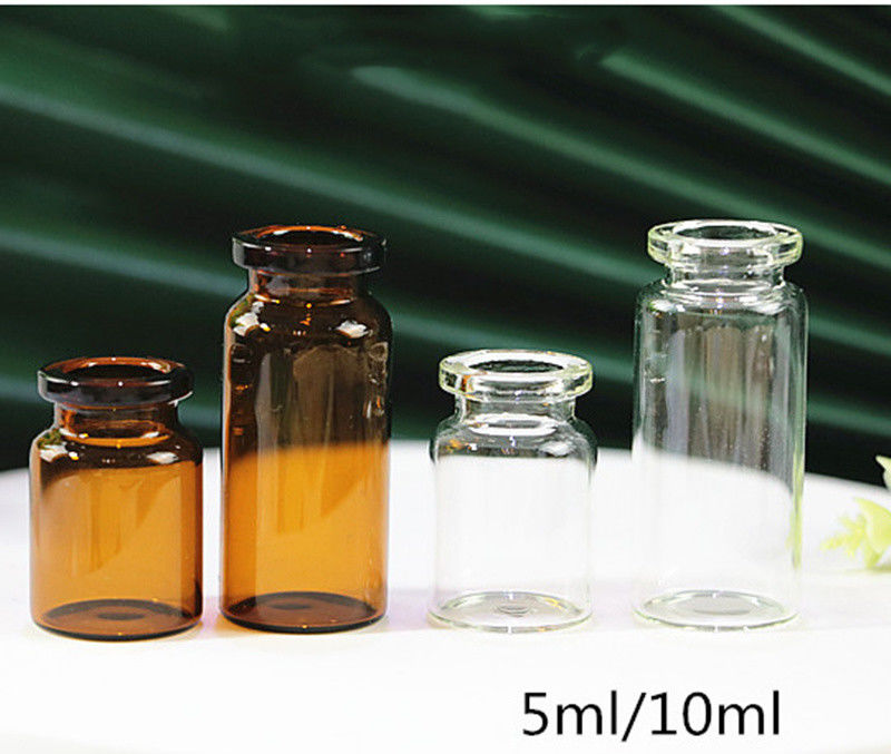 Gevormd type I glazen flacon Medische glazen flacon 10 ml met rubberen stop