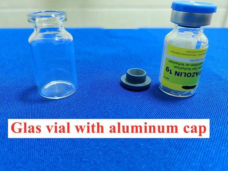 Borosilicaat 18 mm doorzichtige glazen injectieflacons met doppen USP Type Leeg glazen injectieflacon