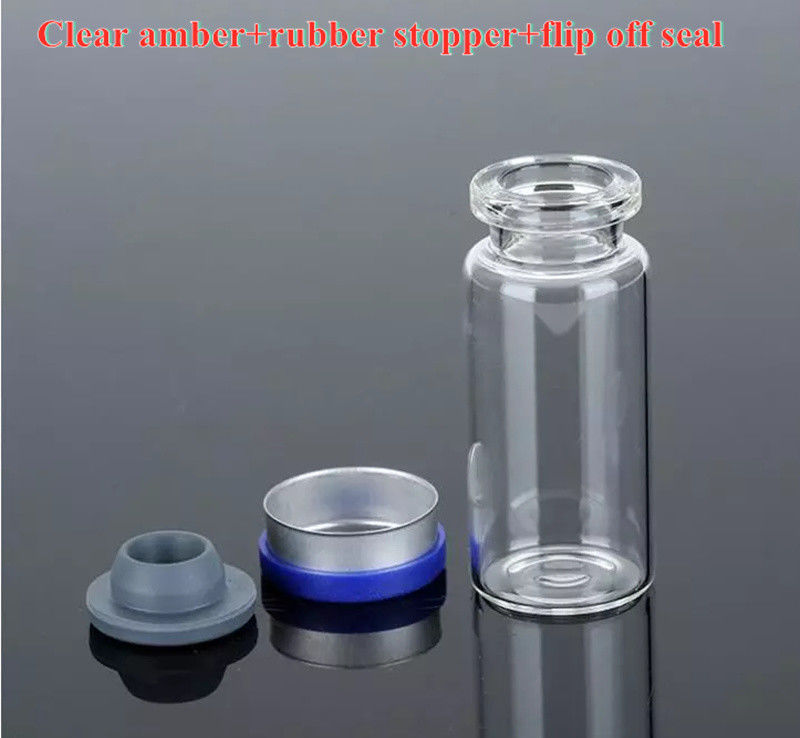 Borosilicaat 18 mm doorzichtige glazen injectieflacons met doppen USP Type Leeg glazen injectieflacon