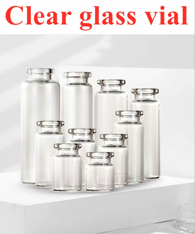 5 ml 7 ml 20 ml Borosilicaat glazen injectieflacon Steriele heldere 10 ml injectieflacons met doppen