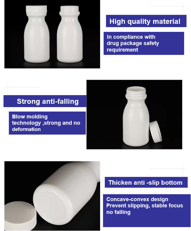 50 ml 120 ml 150 ml witte PE Plastic Health Care Medische Fles Tablet Fles Kind-proof Cap Drugs lege medicijnfles