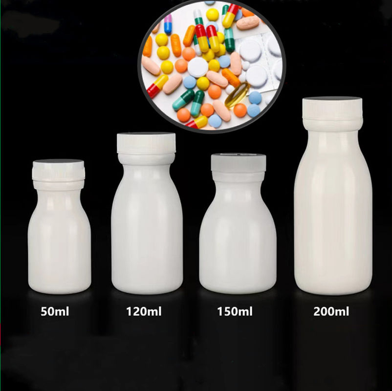 50 ml 120 ml 150 ml witte PE Plastic Health Care Medische Fles Tablet Fles Kind-proof Cap Drugs lege medicijnfles