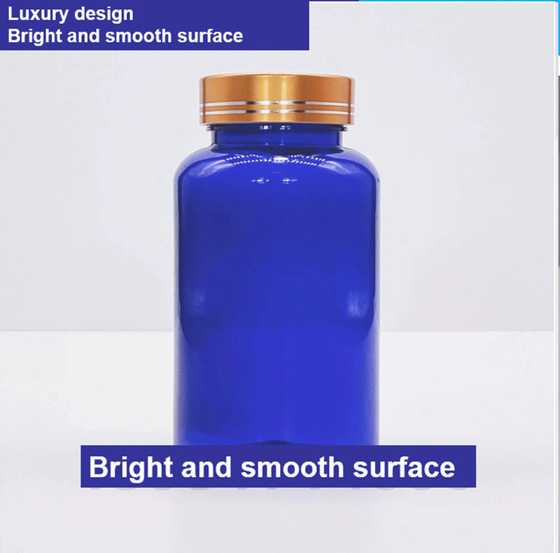 100cc 120cc 150cc Plastic fles voor pillen Capsules Transparante blauwe huisdier hervulbare Plastic vaste dosering medicijnfles