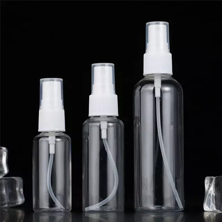 50 ml draagbare reis mini zak helder transparante lotion alcohol desinfectiemiddel plat rond PET plastic spuitfles