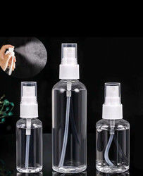50 ml draagbare reis mini zak helder transparante lotion alcohol desinfectiemiddel plat rond PET plastic spuitfles