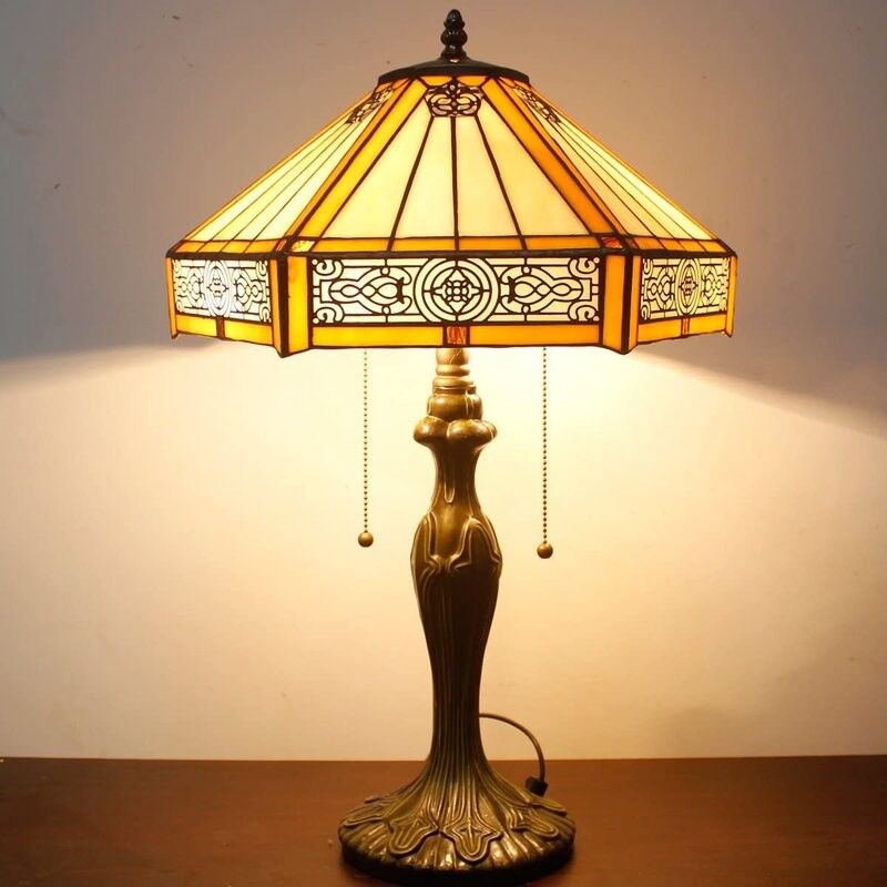 30cm 40cm Antiek Bureau Decor Lamp Bar Slaapkamer Woonkamer Huis Decoratie Licht Handwerk Glas in kleur Tafellamp
