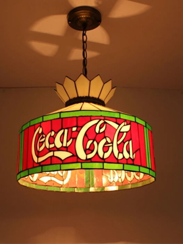 12' Bar Restaurant Cafe Eetkamer Hangend Licht Plafond Licht Rood Glas LED kandelaar Hanglamp