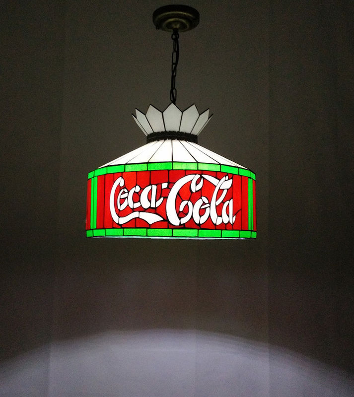 12' Bar Restaurant Cafe Eetkamer Hangend Licht Plafond Licht Rood Glas LED kandelaar Hanglamp