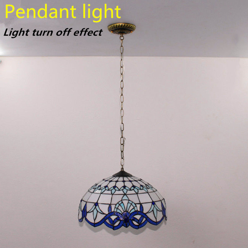 12' Europese stijl Turkse licht slaapkamer Eetkamer Glas in kleur kandelaar LED glas hanglamp