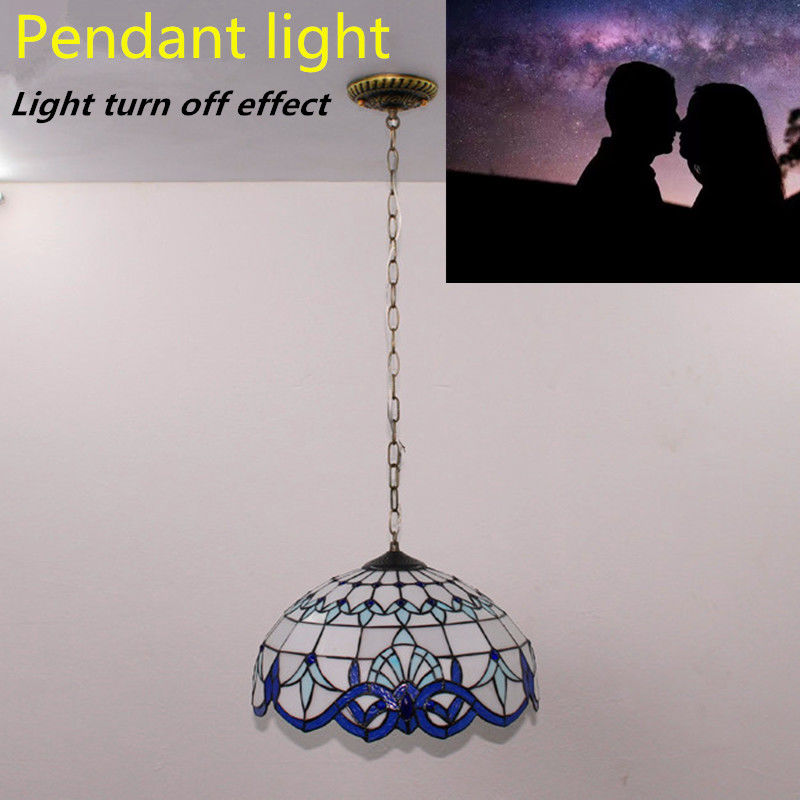 Retro Stain Hanger Lichtscherm Vitoriaans Hangend Lichtscherm Glas Hanger Lamp Voor Eetkamer Woonkamer Keuken Studie