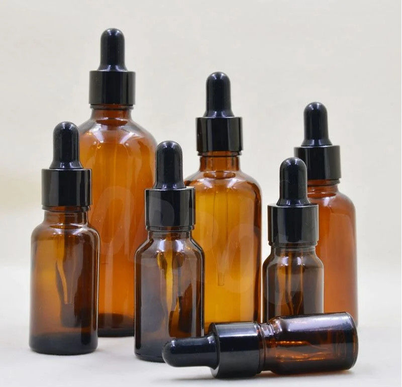 Warm verkrijgbaar 5 ml 10 ml 15 ml 30 ml 50 ml Amber Serum Essentiële Olie Flessen Glazen Dropper Fles